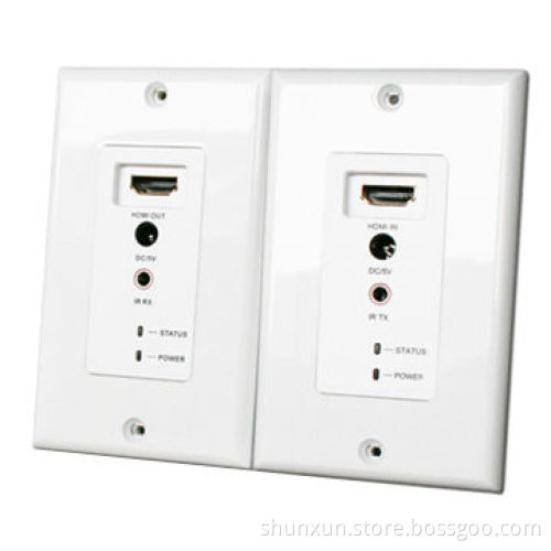 30m HDMI Wall Plate Extender, Supports CEC 3D and IR Control, Over 30m Cat5e Cable